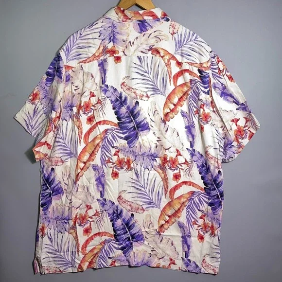 Tommy Bahama Camp Shirt Mens Size XXL Silk Tropical Floral Hawaiian Aop NWT - Picture 7 of 8